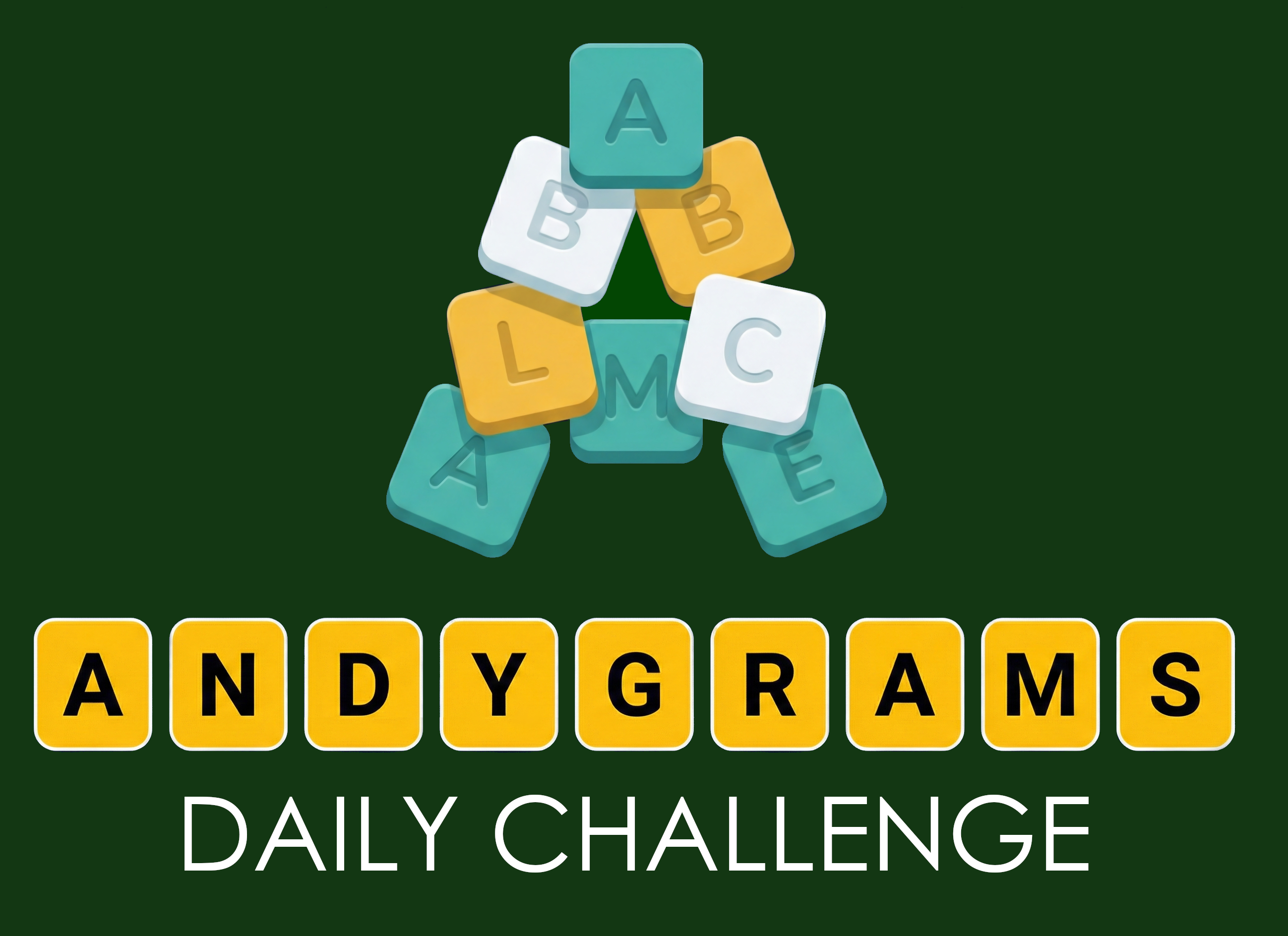 Andygrams Daily Challenge Logo with letter tiles